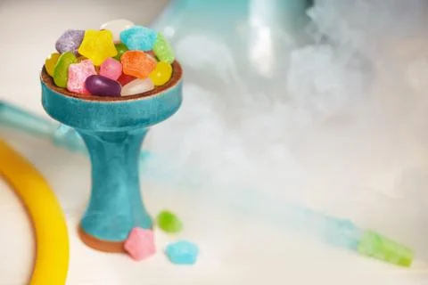 Sweet candy hookah Stock Photos