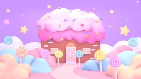 Sweet candy house Stock Illustration