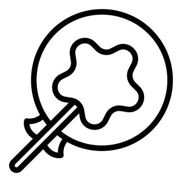 Sweet candy icon outline vector. Chocolate food Stock-Illustration