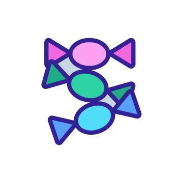 Sweet candy icon vector. Isolated contour symbol illustration Stock-Illustration