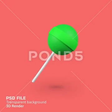 Sweet candy isolated 3d render icon illustration PSD Template