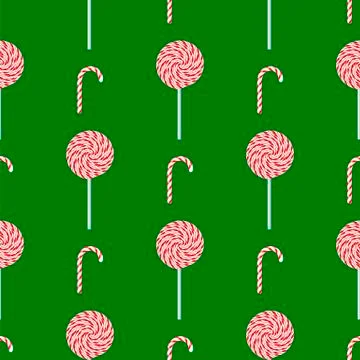 Sweet Candy Isolated. Seamless Pattern Stock Illustration