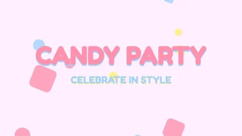Sweet Candy Party Celebration Design Elements for Event Promotions Stock Footage 336805459