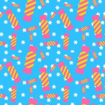 Sweet candy seamless pattern. Colorful sugar wrap paper Illustrazione stock
