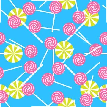 Sweet candy seamless pattern. Colorful sugar wrap paper Stock Illustration