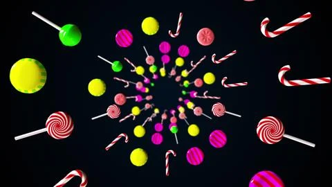Sweet candy spiral Stock Illustration