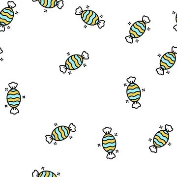 Sweet candy vector seamless pattern Stock Illustration