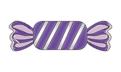 Sweet candy wrapper isolated image Illustrazione stock