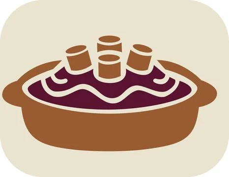 Sweet Casserole With Marshmallows Baking Dish Stock Illustration