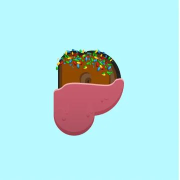 Sweet character from a fontset with, vector illustration Stock Illustration