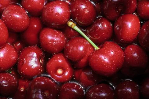 Sweet cherries background Foto stock