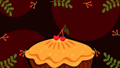 Sweet Cherry Pie Dessert Background Video Footage Stock Footage 331861905