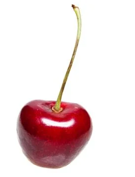 Sweet cherry on a white background Stock Photos