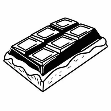 Sweet Chocolate Bar Flat Vector Illustration Stock Illustration