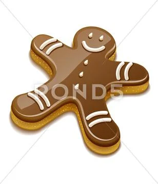 Sweet chocolate biscuit human for christmas holiday Stock Illustrationen