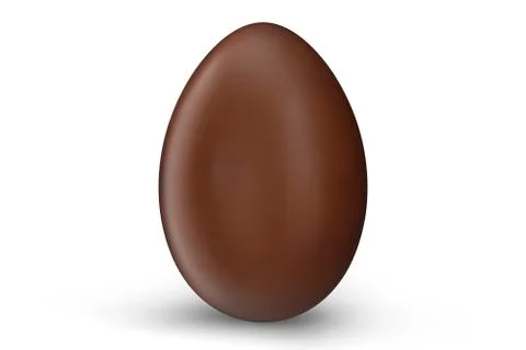 Sweet, chocolate Easter egg isolated on a white background. Chocolate Easter egg Stock Illustration