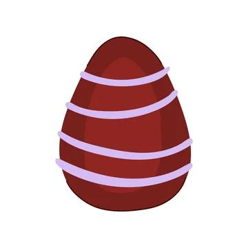 Sweet chocolate egg cartoon vector illustration Stock Illustration