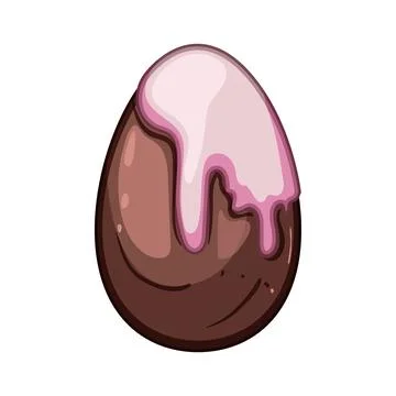 Sweet chocolate egg cartoon vector illustration Stock Illustration