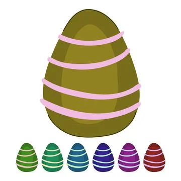 Sweet chocolate egg vector cartoon graphic Stock Illustration