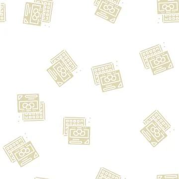 Sweet chocolate glyph seamless pattern Stock Illustration