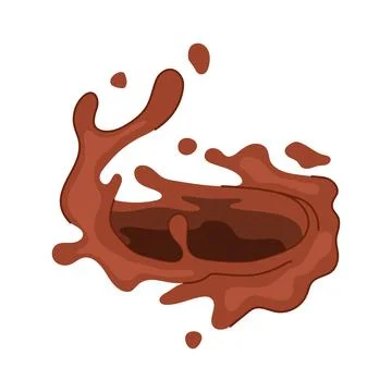Sweet chocolate splash cartoon vector illustration Stock Illustration