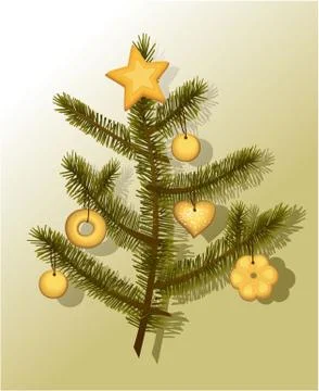 Sweet Christmas tree Stock Illustration