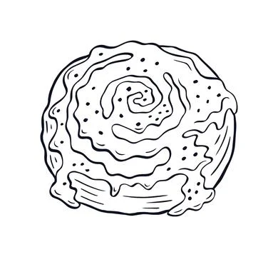 Sweet cinnamon roll Stock Illustration
