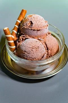 Sweet, cold ice cream Stock Photos