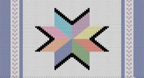 Sweet color knitting pattern, Festive Sweater Design. Seamless Knitted Patter Stock Illustration