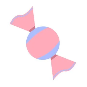 Sweet colored candy. Beautiful pink wrapper. For a banner or logo. Stock Illustration