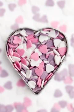 Sweet colorful hearts Stock Photos