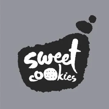 Sweet Cookies in a Speech Bubble Stock Illustration
