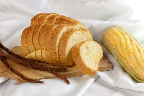 Sweet corn bread Stock Photos