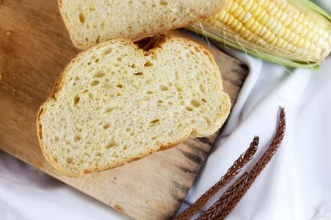 Sweet corn bread Stock Photos
