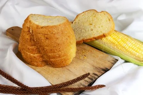 Sweet corn bread Stock Photos