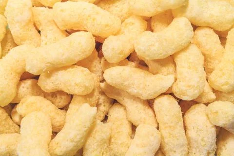 Sweet corn flakes, breakfast ready closeup. Stock Photos