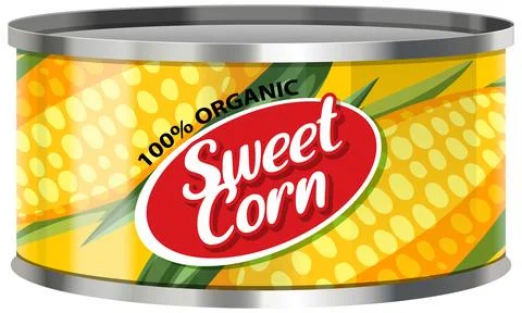 Sweet Corn Food Can Vector Stock-Illustration