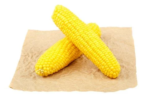 Sweet corn isolated on a white background Stock Photos