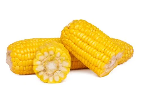 Sweet corn isolated on white background Stock Photos