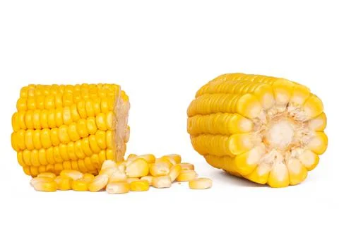 Sweet corn isolated on white background Foto stock