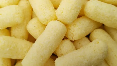 Sweet corn sticks rotation. Stockbeeldmateriaal 166809647