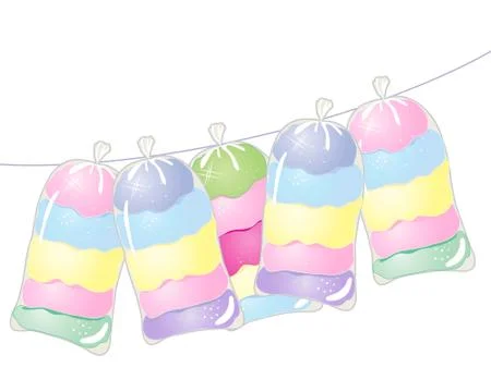 Sweet cotton candy Stock Illustration