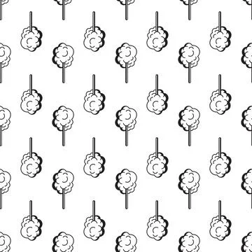 Sweet cotton pattern seamless vector Stock Illustration
