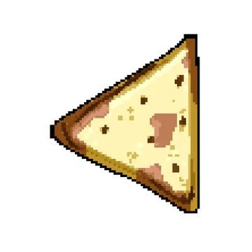 Sweet cracker biscuit pixel art vector illustration Stock Illustration