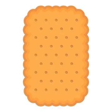 Sweet cracker icon cartoon vector. Cookie food Stock Illustration