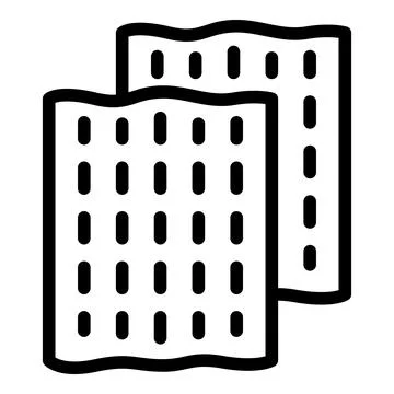 Sweet cracker icon outline vector. Cake square イラスト素材