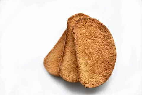 Sweet crackers for tea on a white background Stock Photos