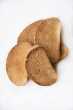 Sweet crackers for tea on a white background Stock Photos