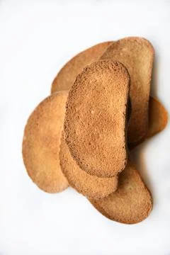 Sweet crackers for tea on a white background Stock Photos