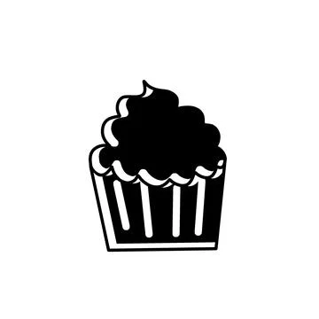 Sweet cupcake icon Stock Illustration